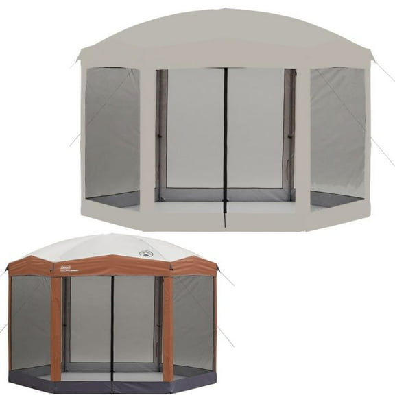 Garden Winds Custom Fit Replacement Canopy Top Cover and Netting Set Compatible with The Coleman Back Home Portable 10x12 2000013063 Gazebo - Upgraded Performance RipLock 350 Fabric - Slate Gray