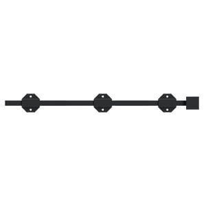 Deltana 18SBM19 18" Modern Surface Bolt, HD, Solid Brass in Paint Black