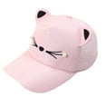 thumbnail image 2 of Spring Fashion Tide Pearl Wild Cute Student Cat Ears Visor Baseball Cap PK Baseball Caps hats for men Pink, 2 of 3