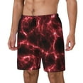 thumbnail image 2 of Gaeub Red Line Mens Swim Trunks Stretch Beach Shorts Quick Dry for Men Swim Shorts Swimwear with Pockets- X-Large, 2 of 9