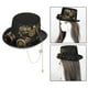 thumbnail image 5 of Sombrero Victoriano Steampunk Zulema Negro con Accesorios Vintage, 5 of 7