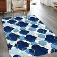 thumbnail image 2 of 4'x6' Area Rugs, Navy Blue Geometric Moroccan Indoor Outdoor Area Rug for Living Room Bedroom, Abstract Art Blue Ombre Modern Washable Bathroom Rugs Kitchen Floor Carpet Mats Home Decor Aesthetic, 2 of 8