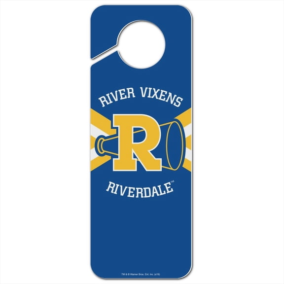 Riverdale River Vixens Cheer Logo Plastic Door Knob Hanger Sign