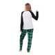 thumbnail image 3 of Pijamas Para La Familia Navidad Manga Larga Estampado De Letras Raglan Tops + Pantalones A Cuadros ; MVerde 1 Mamá, 3 of 4