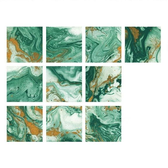 Yeetfub Peel and Stick Backsplash 10 Sheet Self Adhesive Marble Tile Sticker Stick on Backsplash for Kitchen Waterproof Backsplash Tile Peel and Stick for Kitchen Bathroom Fireplace Cabinet 4"x4"