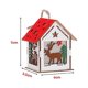 thumbnail image 2 of Cabaña de troncos colgante de madera natural de Navidad de bricolaje con adorno de luz LED cálida, alce Sincero Electrónica, 2 of 5