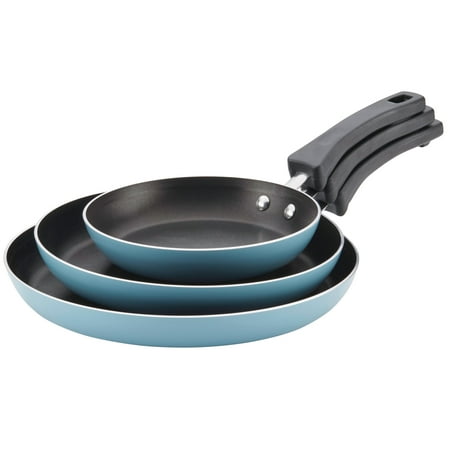 Farberware Neat Nest Space Saving Aluminum Non-Stick Skillet, 3 Piece