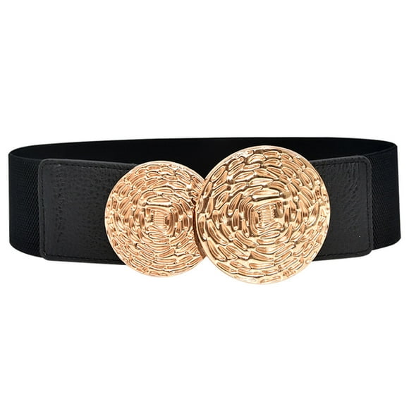 Up To $10 Belt Black Women Stretchy Belt for Dresses Vintage Elastic Wide Waist Belt