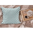 thumbnail image 2 of Turquoise Fluffy Throw Pillow Cushion Cover, New Years Christmas Theme Winter Snow Gloves with Furry Borders Image, Decorative Square Accent Pillow Case, 18" x 18", White and Pale Blue, by Ambesonne, 2 of 5
