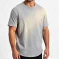thumbnail image 5 of Oversized T Shirts for Men Vintage Basic Tees Loose Fit Crewneck Breathable Shirts Workout Cotton Tshirt Tops Gray, 5 of 5