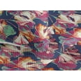 thumbnail image 3 of Ambesonne Ginko Leaves Quilted Bedspread Set 3 Pcs, Psychedelic Leafy Art, Queen, Dark Indigo Magenta, 3 of 4