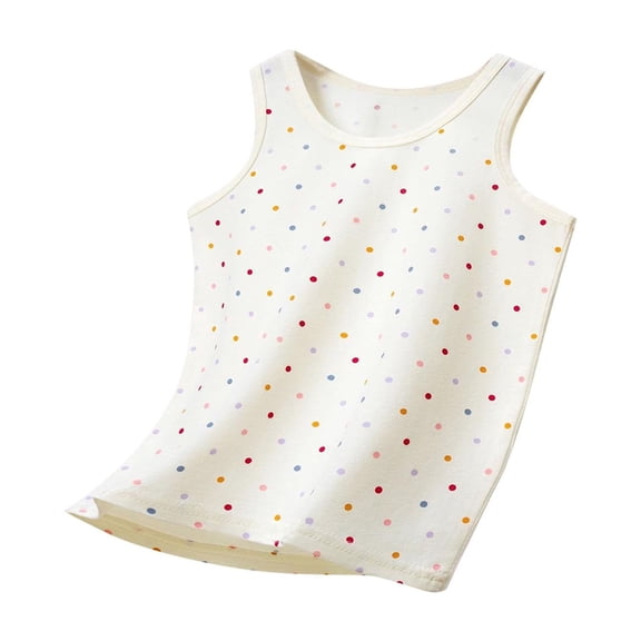 Bovxnpu Boys Girls Tank Tops Undershirt Sleeveless T Shirts Summer Children's Boys' Thin Girls' Sleepwear Inner Underwear Round Neck