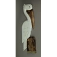 thumbnail image 2 of Chesapeake Bay White Wood Coastal Pelican Perched On Nautical Piling Wall Sculpture, 2 of 3