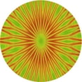 thumbnail image 1 of Ahgly Company Machine Washable Indoor Round Transitional Neon Orange Area Rugs, 6' Round, 1 of 1