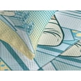 thumbnail image 4 of Ambesonne Retro Quilted Bedspread Set 3 Pcs, Aircraft Pop Art, King Size, Pale Blue Yellow, 4 of 5