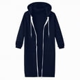 thumbnail image 4 of Godom Long Hoodies for Women Zip Up Fleece Jacket Tunic Sweatshirts Fall Winter Fashion Clothes, 4 of 7