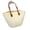 White, variant on Handwoven Seagrass Summer Straw Tote Bag Large Capacity Woven Beach Purse for Vacation Grocery Travel, Natural Boho Market Tote with Sturdy Handles, White