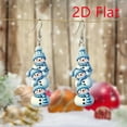 thumbnail image 5 of Festive Snowman Earrings for Women, Christmas Acrylic Dangle Drop Earrings, Holiday Party Jewelry Gift, Lightweight Festive Winter Accessories, 5 of 5