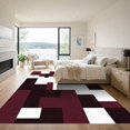 thumbnail image 3 of ODIKA 4'x6' Machine Washable Non-Slip Area Rug, Geometric Burgundy High Traffic Rug, Red, 1279347, 3 of 7