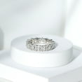 thumbnail image 3 of Rosec Jewels Certified Moissanite Eternity Wedding Band - Designer Ring - D-VS1 Quality - With Jewelry Box, 10K White Gold, US 8.00, 3 of 7