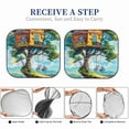 thumbnail image 6 of Balery 2 Piece Whimsical Treehouse Painting Car Windshield Sun Shade|Foldable Front Windshield Shade for Car Front Window for Most Sedans SUV Truck-Small, 6 of 7