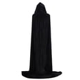 thumbnail image 2 of Disfraces de Halloween, mujeres, hombres, capa elegante, con capucha, bruja adulta, capas largas negras para fiestas navideñas, capas con capucha Methold JR0584-14B, 2 of 3