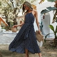 thumbnail image 3 of Summer Dresses for Women Maxi Dress Polka Dot Suspender Dress Temperament Commuter Swing Skirt, 3 of 7
