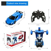 Carsky Remote Control Car for Kids, 1:18 Transform Robot Toys, 2.4Ghz 360°Rotating RC Stunt Race Car Toys for Kids Boys 5-8