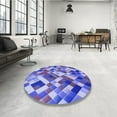 thumbnail image 4 of Ahgly Company Machine Washable Indoor Rectangle Transitional Purple Amethyst Purple Area Rugs, 5' x 7', 4 of 7