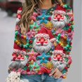 thumbnail image 4 of Christmas Sweatshirt for Women Funny Santa Claus Graphic Pullover Tops Casual Long Sleeve Crewneck Xmas Shirt, 4 of 5