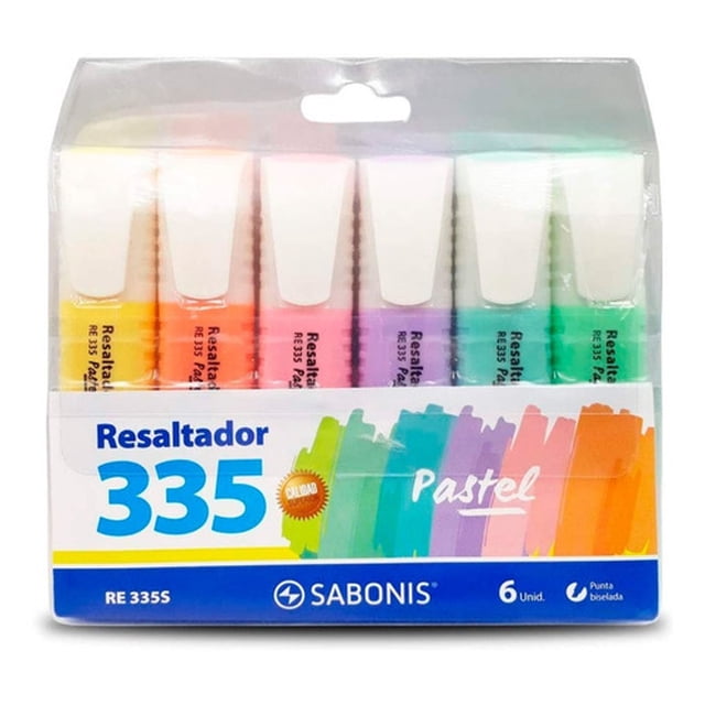 Resaltador Marcatexto EN Color Pastel AleJaz 6pz AZP6Z