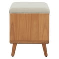 thumbnail image 4 of SAFAVIEH Solo Open Shelf Bench with Cushion, Cream/Natural, 4 of 8