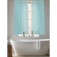thumbnail image 5 of Aqua Beige Striped Sheer Curtains 72 Inch Length 2 Panels Set, Modern Farmhouse Retro Lines Voile Window Treatment Rod Pocket Curtains Sheers Drapes for Bedroom/Living Room/Kitchen 52"x72"x2, 5 of 7
