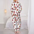 thumbnail image 6 of Wukai Cute Cat And Christmas Gift Print Women's Pajama Set - Soft Long Sleeve Sleepwear for Comfort and Style-Small, 6 of 9
