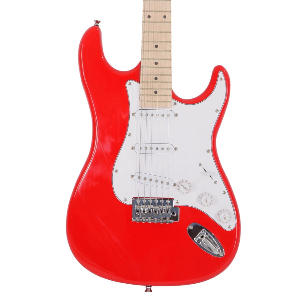 Glarry ST Maple Fingerboard Electric Guitar with Case and Accessories Pack