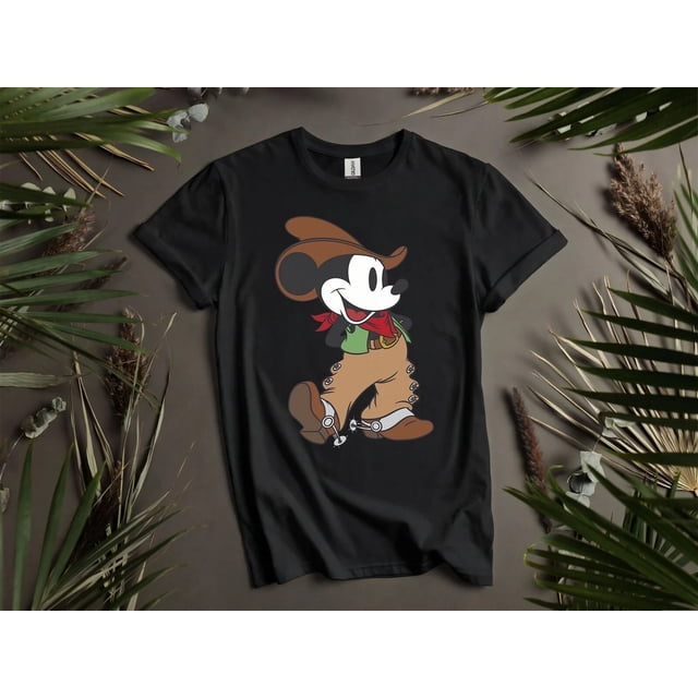 Disney Mickey Mouse T-Shirt Style Cowboy Western 2025 Toutes Tailles P-3TG
