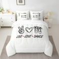 thumbnail image 2 of jejeloiu Ballet Shoes Bedding Comforter Set 7 Pieces,Ballet Dance Lover Full Bedding Set,Girls Ballerina Fitted Sheet Flat Sheet For Giorls Teens,Luxury Bedroom Decor Reversible, 2 of 8