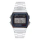 thumbnail image 2 of Reloj pulsera digital Casio A158 con correa de acero inoxidable color plateado - fondo gris/negro, 2 of 6