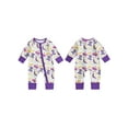 thumbnail image 2 of YASUTNKS Baby Carnival Romper Hat Crown Print Long Sleeve Round Neck Zip Up Jumpsuit for Boys and Girls, 2 of 9