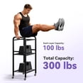 thumbnail image 3 of Estante de almacenamiento para gimnasio en casa Josmimic de 3 niveles, resistente, con ganchos, 3 of 7