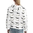 thumbnail image 7 of Kdxio Dachshund Dog Print Womens Oversized Hoodies Sweatshirts Hooded Pullover Tops Sweaters Casual-Small, 7 of 7