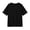 Black, variant on Teen Girls Oversized Tops Short Sleeve T Shirts Side Split Crewneck Tunic Blouse Casual Basic Tee Blue
