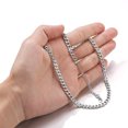 thumbnail image 5 of ChainsProMax 5mm Chain Link Choker 14 inch Layered Necklaces for Men Women Gift, 5 of 8