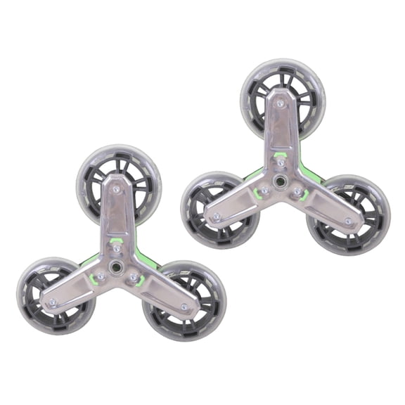 2pcs Folding Shopping Cart Wheel with Triangle Designs Grocery Cart Wheel set for Stair Climbing Smooth & Stable Ride