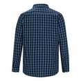thumbnail image 4 of Aloohaidyvio George Mens Flannel Shirts Cotton Long Sleeve Casual Regular Fit Button Down Plaid Shirts, 4 of 5