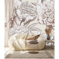 thumbnail image 2 of Dark Beige Floral Wallpaper Pre-Pasted - 125"W x 125"H, 2 of 3