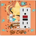 thumbnail image 1 of Metal Light Switch Wall Plate Outlet Cover (Today's Good Mood is Sponsored By Coffee Cat Orange - Single Toggle Single Rocker), 1 of 2