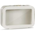 thumbnail image 1 of Clear Makeup Bag Large Cosmetic Bag PU Leather Cosmetic Organizer Portable Travel Toiletry Pouch Water-resistant Toiletry, 1 of 4
