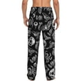 thumbnail image 6 of Cauagu Skull bird bat spider Mens Pajama Pants Sleep & Lounge Pants,PJ Bottoms with Pockets-Large, 6 of 7