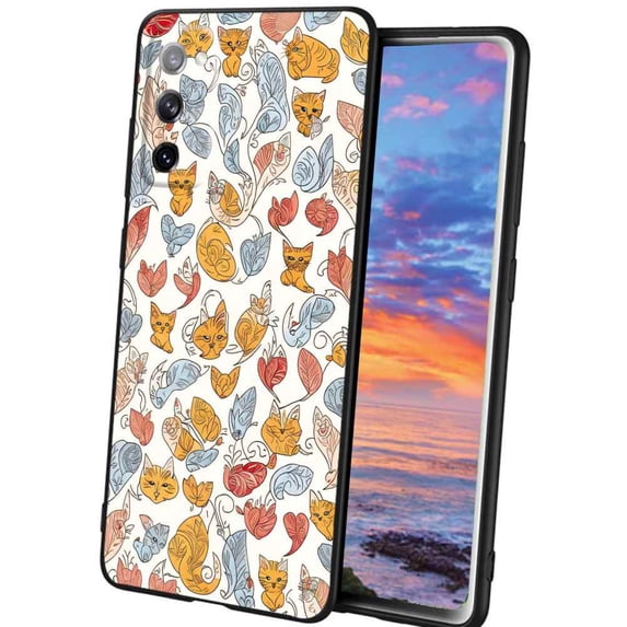 Cat-line-art-126 Phone Case, Degined for Samsung Galaxy A02S(US Model) Case Men Women, Flexible Silicone Shockproof Case for Samsung Galaxy A02S(US Model)